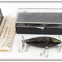 Vintage Poe's Black With Sparkles Ace In The Hole Lure In Box 