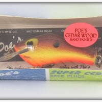 Poe's Brown/Chartreuse With Hot Belly Super Cedar Lure In Box 