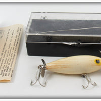 Vintage Poe's Ghost White Ace In The Hole Lure In Box