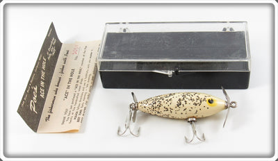 Poe's Ghost White With Sparkles Ace In The Hole Lure In Box 