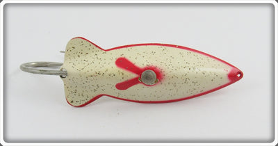 Buck Perry White & Red With Glitter Weedless Spoonplug