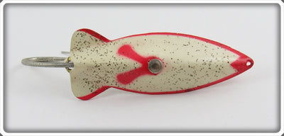 Buck Perry White & Red With Glitter Weedless Spoonplug