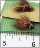 Lur All Red & Black Fly Rod Beetle Bug Pair On Cards