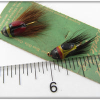 Lur All Red & Black Fly Rod Beetle Bug Set On Card