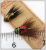 Lur All Yellow & Red Fly Rod Beetle Bug Set On Card