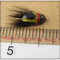 Lur All Yellow & Black Fly Rod Beetle Bug On Card