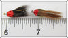 Lur All Or Millsite Yellow & Red Fly Rod Beetle Bug Pair