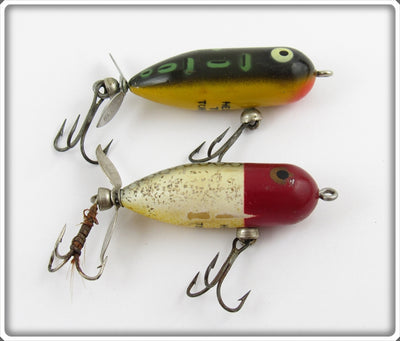 Heddon Tiny Torpedo Pair: Red Head Flitter & Bullfrog