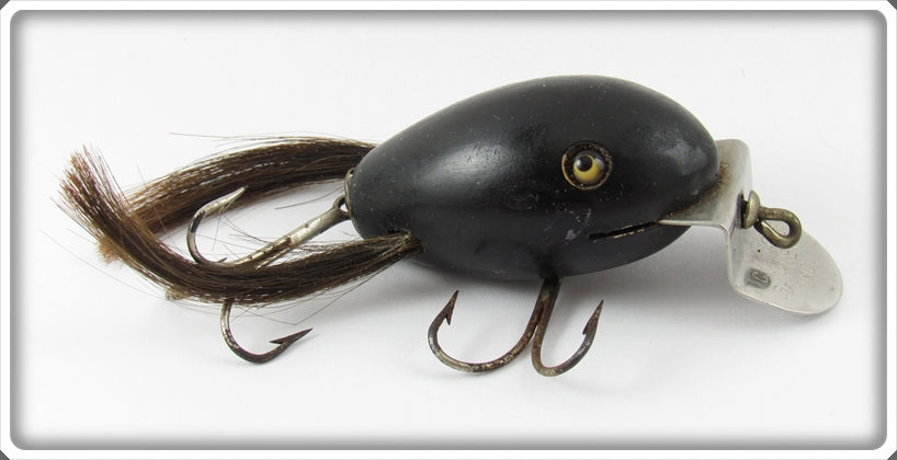 ding bat fishing lure Vintage Creek Chub Solid Black Dingbat Lure For Sale