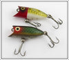 Heddon Red Head Frog Scale & Green Scale Tiny Lucky 13 Pair