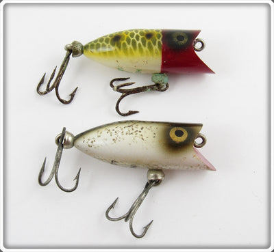 Heddon Red Head Frog Scale & Silver Flitter Tiny Lucky 13 Pair