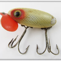 Vintage Fred Arbogast Silver Scale Plastic Lip Jitterbug Lure