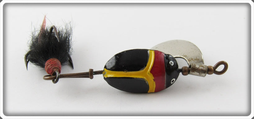 Vintage Lur All Red & Black Beetle Bug Lure Bait