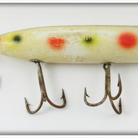 South Bend White With Green & Red Spots Musk Oreno Lure