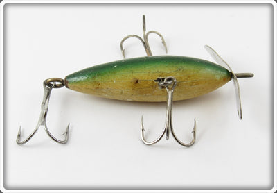 Vintage Pflueger Green & White Peerless Minnow Lure