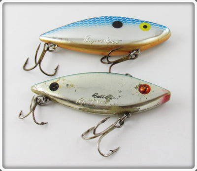 Vintage Cotton Cordell Chrome Super Spot & Ratt'l Spot Lure Pair