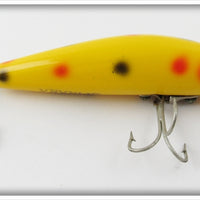 Vintage Boone Bait Co Yellow Spotted Spinana Florida Lure