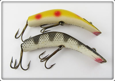 Vintage Kautzky Yellow & Black Scale Lazy Ike 3 Lure Pair