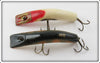 Kautzky Red & White Lazy Ike 3 & Perch Ike Pair