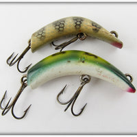 Vintage Kautzky Frog & Pike Small Size Lazy Ike Lure Pair
