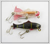 J & R Tackle Co Jim Bo Pair: Clear With Glitter & Black With Yellow Stripes