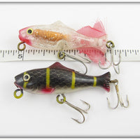 J & R Tackle Co Jim Bo Pair: Clear With Glitter & Black With Yellow Stripes