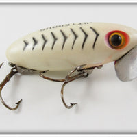 Vintage Fred Arbogast Pearl Herringbone Jitterbug Lure