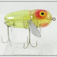 Heddon Transparent Yellow With Silver Shore Crazy Crawler Lure