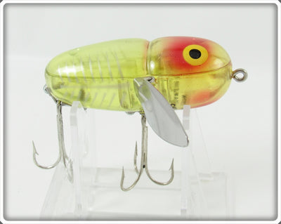 Heddon Transparent Yellow With Silver Shore Crazy Crawler Lure