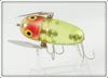 Heddon Transparent Yellow With Silver Shore Crazy Crawler