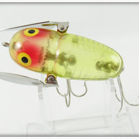 Heddon Transparent Yellow With Silver Shore Crazy Crawler