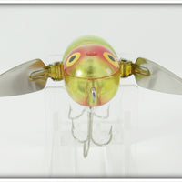Heddon Transparent Yellow With Silver Shore Crazy Crawler