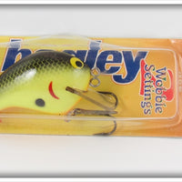 Bagley Black On Chartreuse Balsa B Lure On Card 