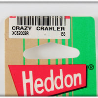 Heddon Black Red Wings Tiny Crazy Crawler On Card