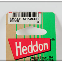 Heddon Black Red Wings Tiny Crazy Crawler On Card
