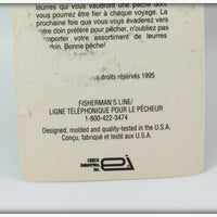 Heddon Black Red Wings Tiny Crazy Crawler On Card