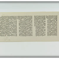 Heddon Black Red Wings Tiny Crazy Crawler On Card