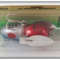 Heddon Blue Red Head Tiny Crazy Crawler On Card