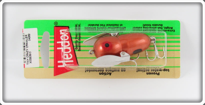 Heddon Copper Tiny Crazy Crawler Lure On Card 