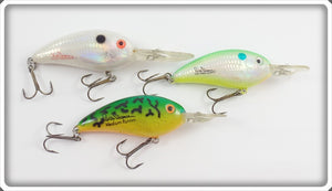 Bill Dance/Bomber Lot Of Three: 2 Fat Free Guppy & Susp Fingerling