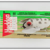 Heddon White & Grey Coachdog Tiny Crazy Crawler Lure On Card
