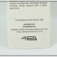 Heddon White & Grey Coachdog Tiny Crazy Crawler On Card