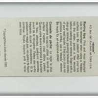 Heddon White & Grey Coachdog Tiny Crazy Crawler On Card