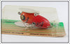Heddon Orange Red Wings Tiny Crazy Crawler On Card