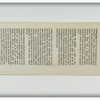 Heddon Orange Red Wings Tiny Crazy Crawler On Card