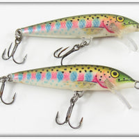 Rapala Natural Rainbow Trout Floating Minnow Lure Pair