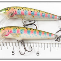 Rapala Natural Rainbow Trout Floating Minnow Pair