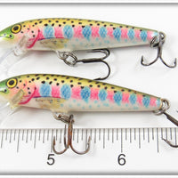 Rapala Natural Rainbow Trout Floating Minnow Pair