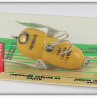 Heddon Yellow Green Wings Tiny Crazy Crawler On Card