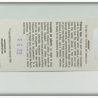 Heddon Yellow Green Wings Tiny Crazy Crawler On Card